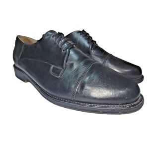 Cable &‎ Co Men's Sz 12 E Black Dress Shoes Italian Leather Oxford Made in Italy